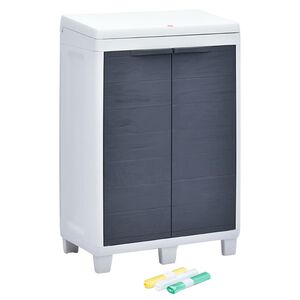 vidaXL Poubelle de jardin avec 3 sacs Gris foncé 65x38x102 cm