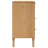 vidaXL Commode SENJA aspect de rotin marron bois de pin solide