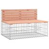 vidaXL Banc de jardin avec panier en gabion bois massif de douglas