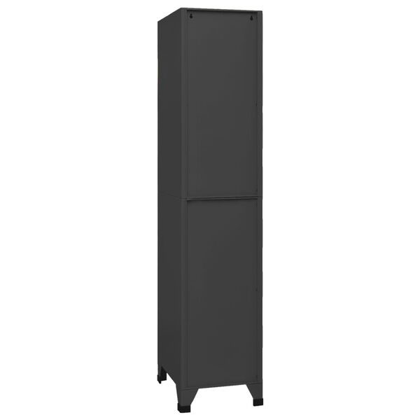 vidaXL Armoire &agrave; casiers Anthracite 38x45x180 cm Acier