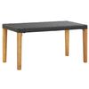 vidaXL Banc de jardin 120 cm Noir R&eacute;sine tress&eacute;e et bois d'acacia