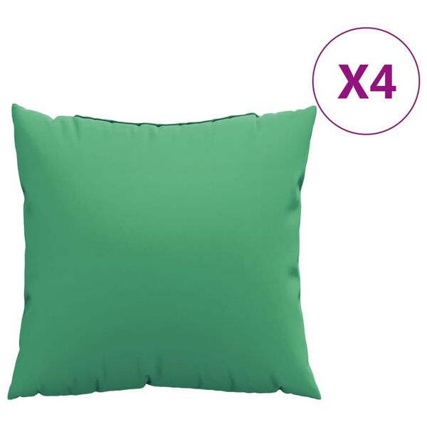 vidaXL Coussins de canap&eacute; lot de 4 vert 60x60 cm tissu