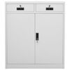 vidaXL Armoire de bureau Gris clair 90x40x102 cm Acier