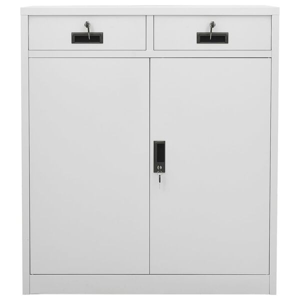 vidaXL Armoire de bureau Gris clair 90x40x102 cm Acier