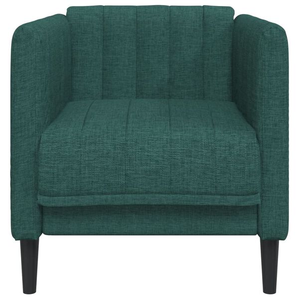 vidaXL Fauteuil vert fonc&eacute; tissu