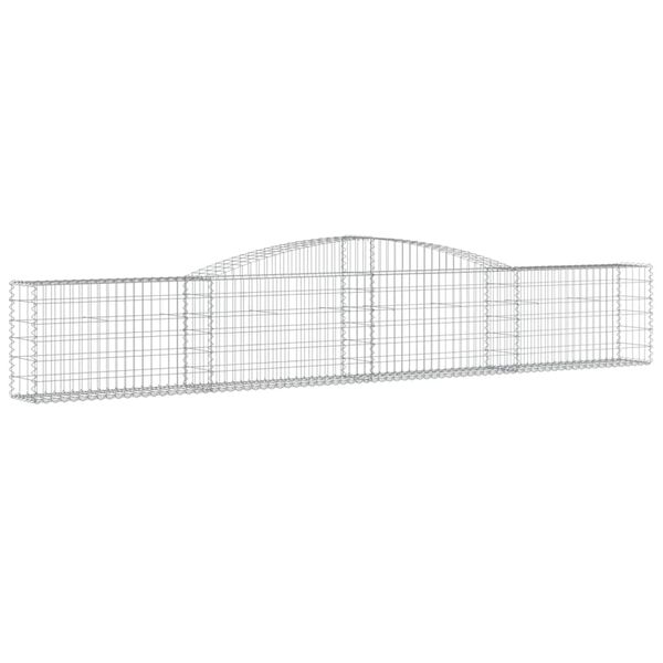 vidaXL Paniers &agrave; gabions arqu&eacute;s 6 pcs 400x30x60/80 cm Fer galvanis&eacute;