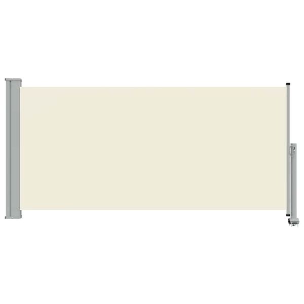 vidaXL Auvent lat&eacute;ral r&eacute;tractable de patio 120 x 300 cm Blanc cass&eacute;