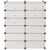vidaXL Armoire &agrave; chaussures avec 12 compartiments Blanc