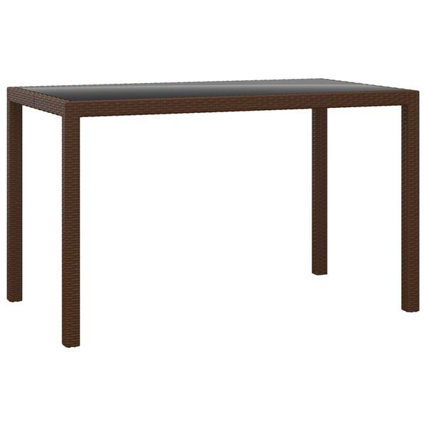 vidaXL Ensemble &agrave; manger de jardin et coussins 3 pcs Poly rotin Marron