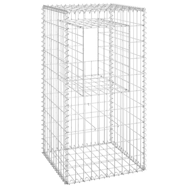 vidaXL Poteaux &agrave; panier de gabion 2 pcs 50x50x100 cm Fer
