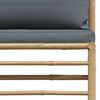 vidaXL Canapé de milieu de jardin avec coussins gris foncé Bambou