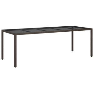 vidaXL Table de Jardin Marron 250 x 100 x 75 cm polyrotin