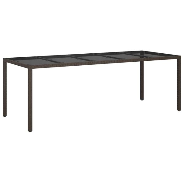 vidaXL Table de Jardin Marron 250 x 100 x 75 cm polyrotin