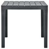 vidaXL Table de jardin Anthracite 78x78x72 cm Plastique