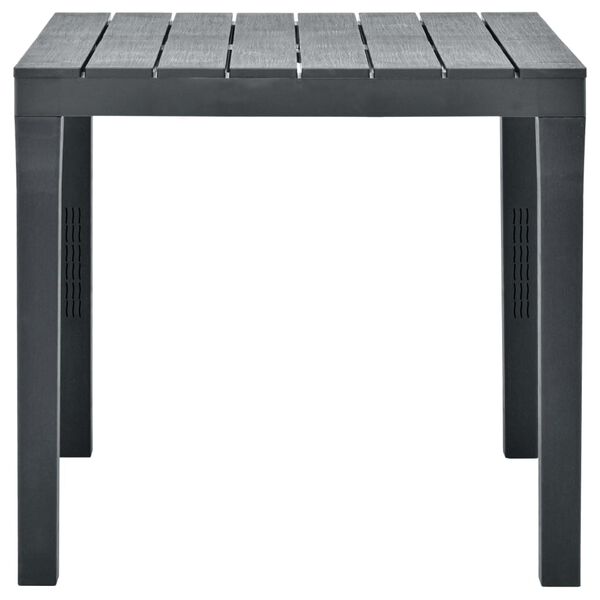 vidaXL Table de jardin Anthracite 78x78x72 cm Plastique