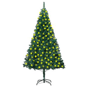vidaXL Arbre de No&euml;l artificiel pr&eacute;-&eacute;clair&eacute; et branches &eacute;paisses vert