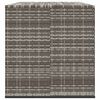 vidaXL Bo&icirc;te &agrave; coussins de jardin R&eacute;sine tress&eacute;e 291x100,5x104 cm Gris