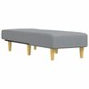 vidaXL Chaise longue gris clair tissu