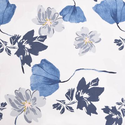 vidaXL Fauteuil sans accoudoirs bleu tissu avec fleurs