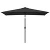 vidaXL Parasol d'ext&eacute;rieur avec m&acirc;t en m&eacute;tal 300x200 cm Noir