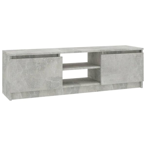 vidaXL Meuble TV Gris b&eacute;ton 120x30x35,5 cm Bois d'ing&eacute;nierie