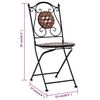vidaXL Ensemble de bistro 3 pcs mosaïque Carreau céramique Terre cuite