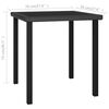 vidaXL Table &agrave; d&icirc;ner de jardin Noir 70x70x73 cm R&eacute;sine tress&eacute;e