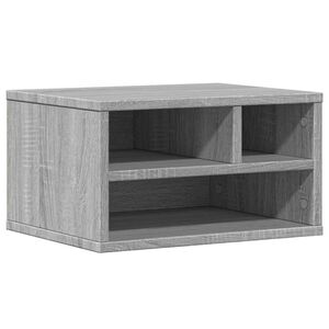 vidaXL Support d'imprimante sonoma gris 40x32x22,5cm bois d'ing&eacute;nierie