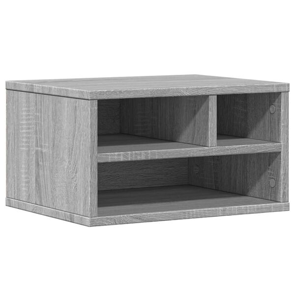vidaXL Support d'imprimante sonoma gris 40x32x22,5cm bois d'ing&eacute;nierie