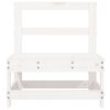 vidaXL Canap&eacute;s centraux de jardin 2 pcs blanc bois de pin massif