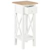 vidaXL Table d'appoint Blanc 27 x 27 x 65,5 cm Bois