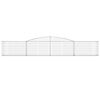 vidaXL Paniers &agrave; gabions arqu&eacute;s 6 pcs 400x30x60/80 cm Fer galvanis&eacute;
