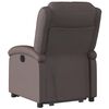 vidaXL Fauteuil inclinable électrique marron foncé cuir véritable