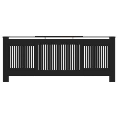 vidaXL Cache-radiateur MDF Noir 205 cm