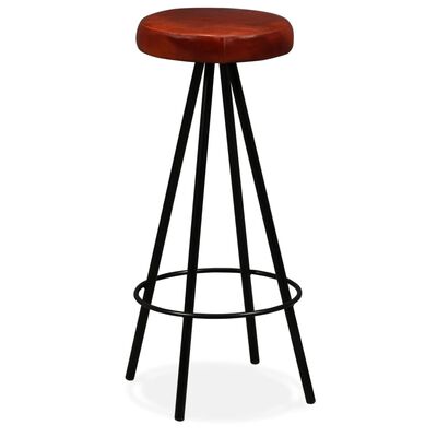 vidaXL Tabourets de bar lot de 2 cuir véritable