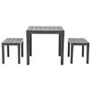 vidaXL Table de jardin avec 2 bancs Plastique Marron