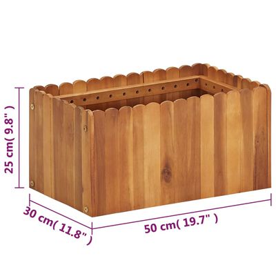 vidaXL Lit surélevé de jardin 50x30x25 cm Bois massif d'acacia