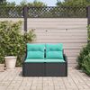 vidaXL Canap&eacute; de jardin avec coussin 121 x 62 x 69 cm polyrotin