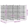vidaXL Chenil d'ext&eacute;rieur pour chiens Acier 5,53 m&sup2;