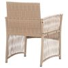 vidaXL Salon de jardin 4 pcs avec coussins Résine tressée Beige