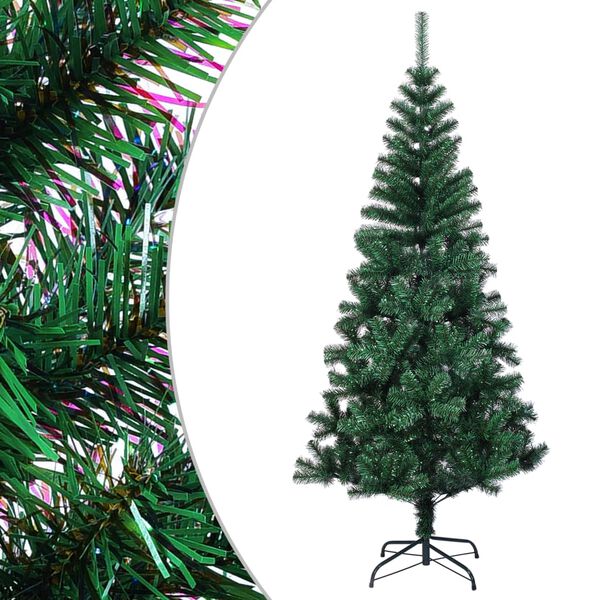 vidaXL Sapin de No&euml;l artificiel pointes iridescentes Vert 120 cm PVC