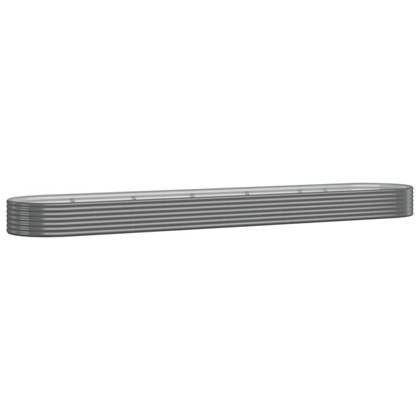 vidaXL Lit sur&eacute;lev&eacute; de jardin Acier galvanis&eacute; 507x100x36cm gris