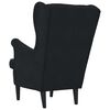 vidaXL Fauteuil noir velours