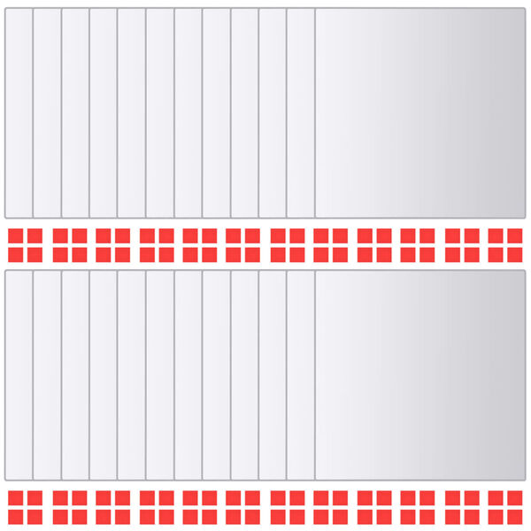 vidaXL Carreau de miroir 24 pcs Carr&eacute; Verre