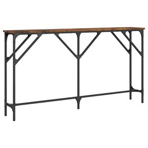 vidaXL Table console chêne fumé 140x23x75 cm bois d'ingénierie