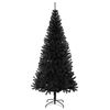 vidaXL Sapin de No&euml;l artificiel avec support noir 180 cm PVC