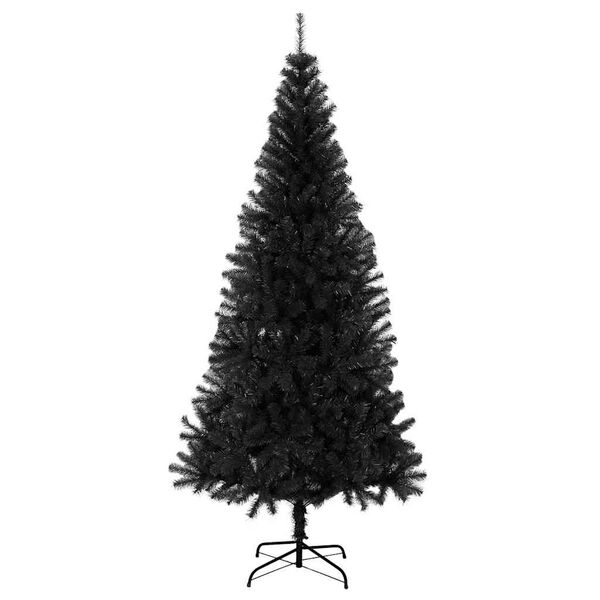 vidaXL Sapin de No&euml;l artificiel avec support noir 180 cm PVC