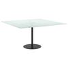 vidaXL Dessus de table blanc 80x80 cm 6 mm verre tremp&eacute; design marbre