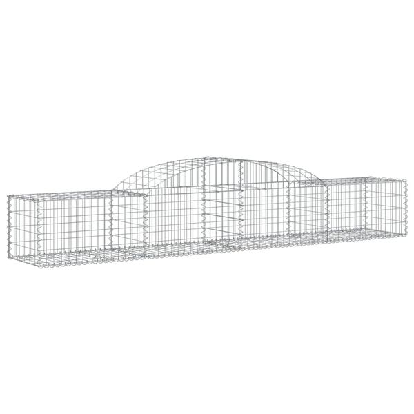 vidaXL Paniers &agrave; gabions arqu&eacute;s 2 pcs 300x50x40/60 cm fer galvanis&eacute;