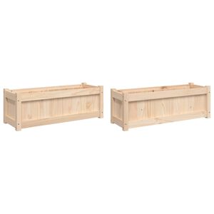 vidaXL Jardini&egrave;res 2 pcs bois de pin massif